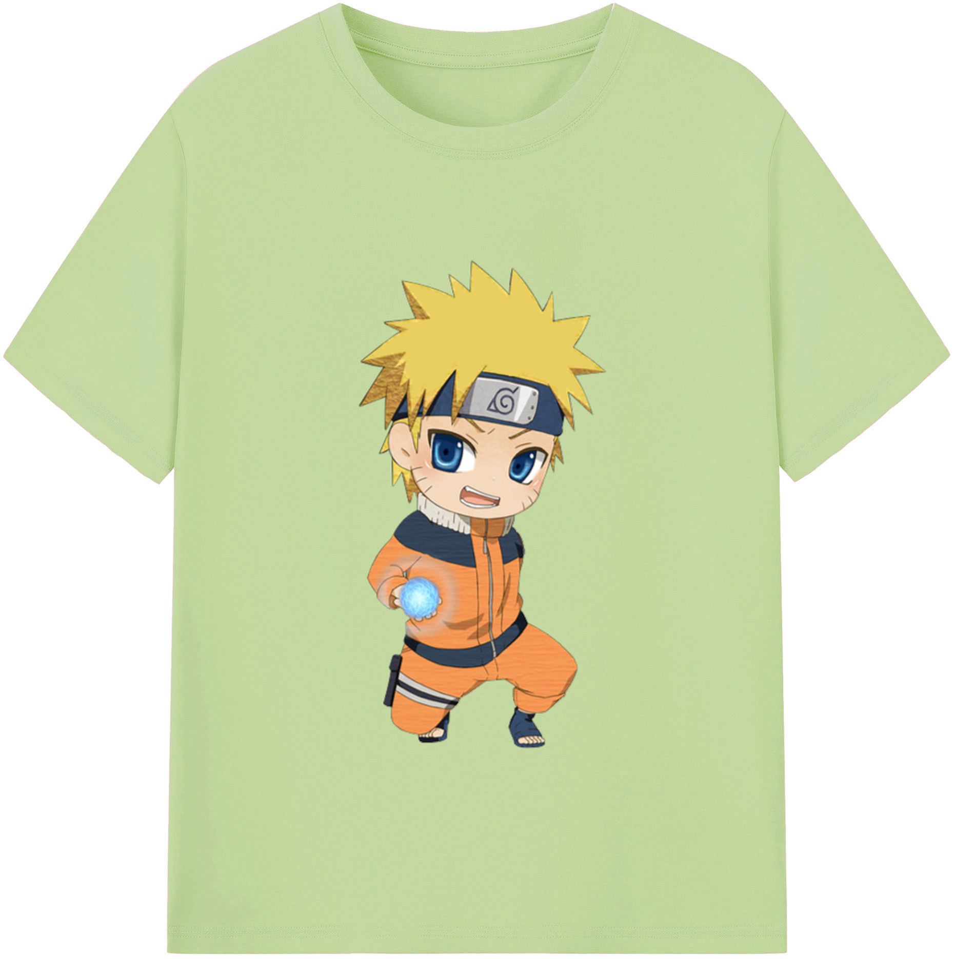 （画像用） NARUTO -ナルト- うずまき ナルト Uzumaki Naruto 綿100％半袖Tシャツ（フロントプリント）